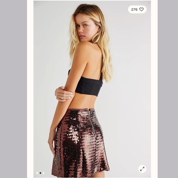 NWT Free People Kate Sequin Embellished Mini Skirt - Picture 3 of 9